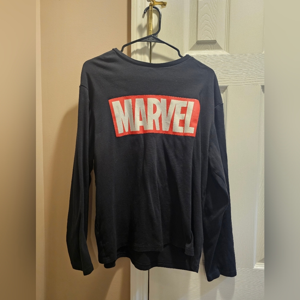 Marvel Black Shirt with Red and White Logo
